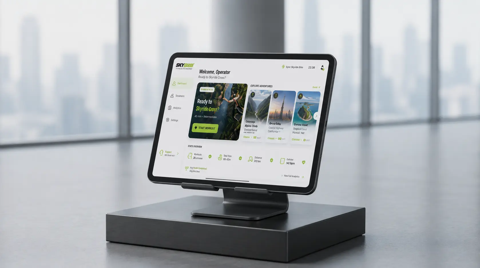 SkyDrop VR operator tablet dashboard interface